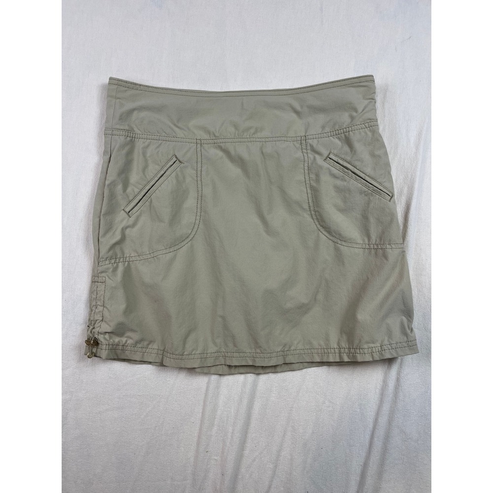 Athleta Khaki Tan Hiking Skort Women Size 4 Active Outdoor Travel Skirt Liner